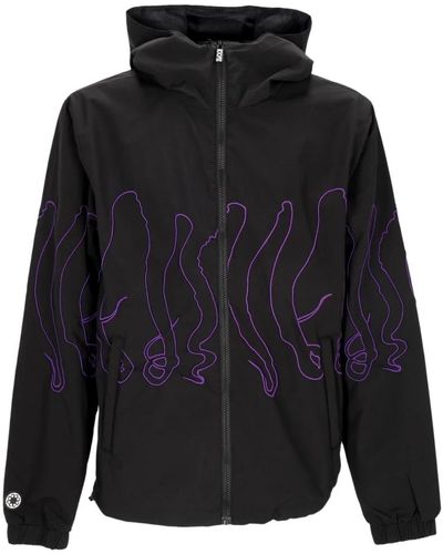 Octopus Lila/schwarze schichtjacke streetwear