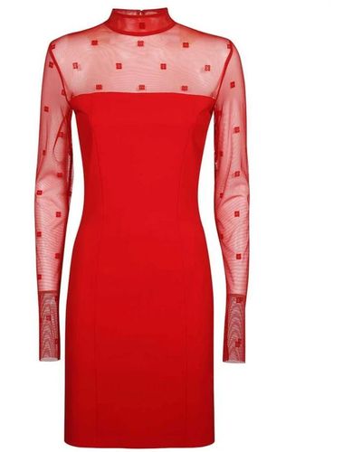 Givenchy 4g kleid mit langen ärmeln - Rot