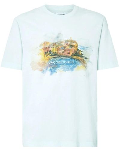 Jacob Cohen Stilvolle t-shirts mint farbe - Weiß