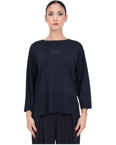 Armani Exchange Round-neck knitwear - Blau