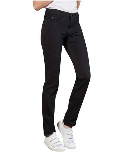 M·a·c Schicke straight-leg jeans in schwarz