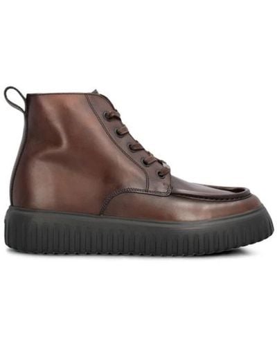 Hogan Lace-Up Boots - Brown