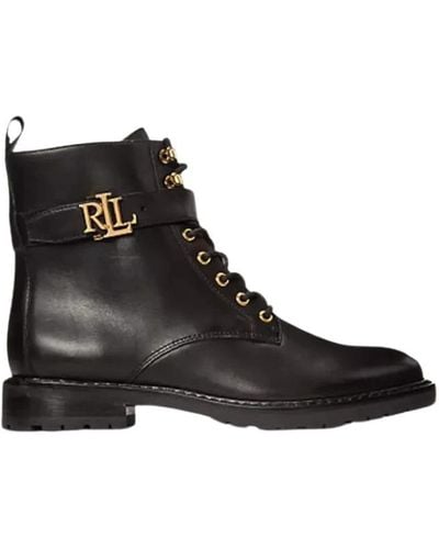 Ralph Lauren Lace-Up Boots - Black