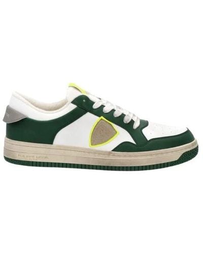 Philippe Model Sneakers basse bianche & verdi lyon - Verde