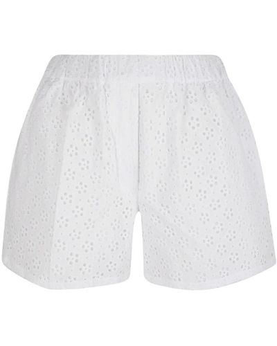 KENZO Bestickte shorts - Weiß