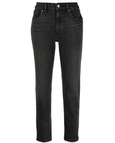 Ralph Lauren Schwarze gerade knöchel jeans lässiger stil