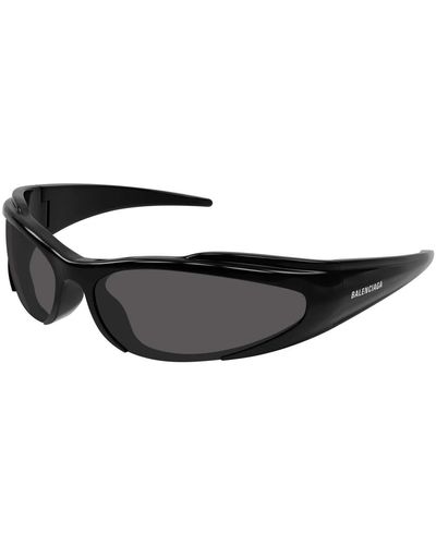 Balenciaga Schwarze/graue sonnenbrille,blaue bb0253s sonnenbrille