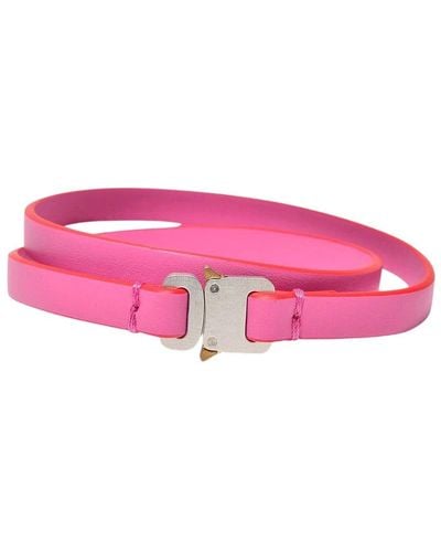 1017 ALYX 9SM 1017 Alyx 9sm Micro Buckle Belt In Leather - Pink