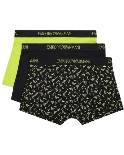 Emporio Armani 3er pack gestrickte shorts trunks - Mehrfarbig