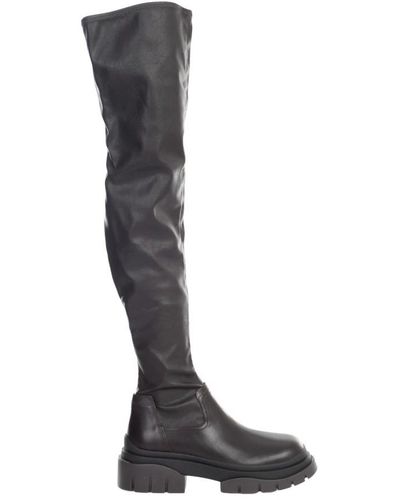 Ash Over-Knee Boots - Black