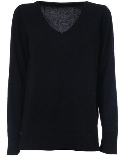 Le Tricot Perugia V-Neck Knitwear - Black