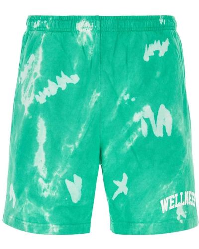 Sporty & Rich Sportliche e Bermuda-Shorts aus Baumwolle - Grün