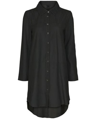 Notyz Shirt Dresses - Black