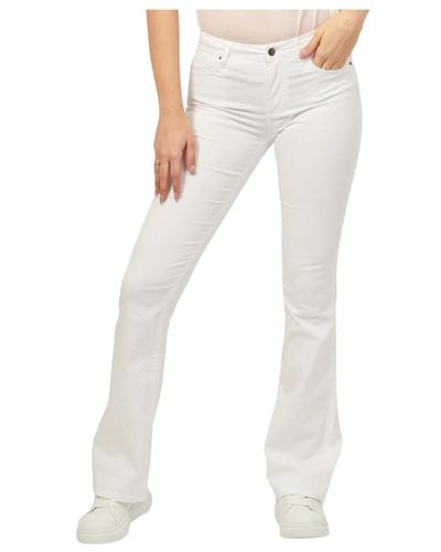 Armani Exchange Tejano color jeans da donna - Bianco