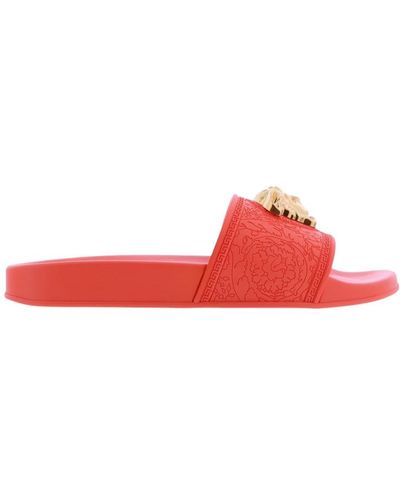 Versace Gomma pool slide - Rojo