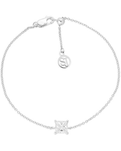 Sif Jakobs Jewellery Braccialetto quadrato in argento - Bianco