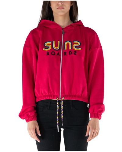 Suns Crop asia sweatshirt - Rojo