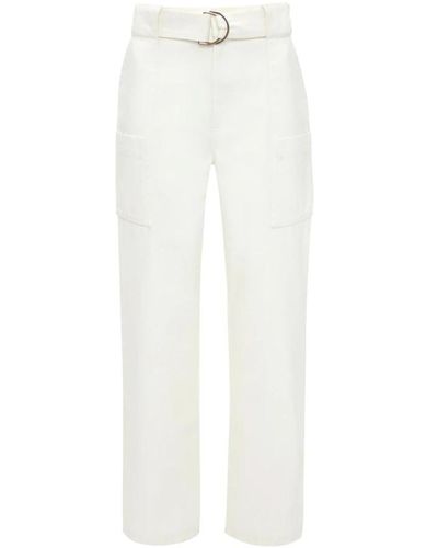 JW Anderson Wide leg cargo pantaloni - Bianco