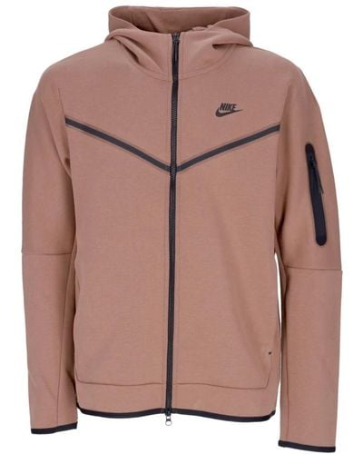 Nike Leichte reißverschluss-kapuzenjacke - sportswear tech fleece full-zip hoodie - Braun