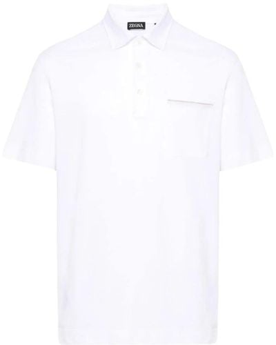 Zegna Polo Shirts - White
