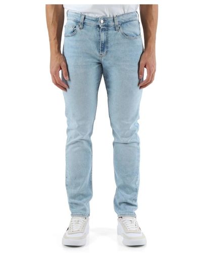 Calvin Klein Slim fit five-pocket jeans - Blau