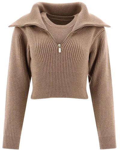 Jacquemus Knitwear > round-neck knitwear - Marron