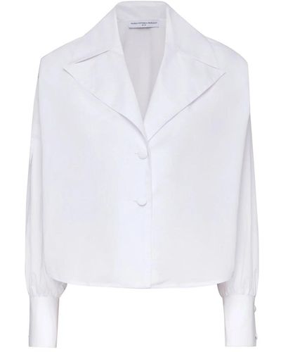 MVP WARDROBE Vintage feminine langarmshirt - Weiß