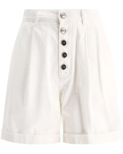 Etro Pleated shorts with buttons - Bianco