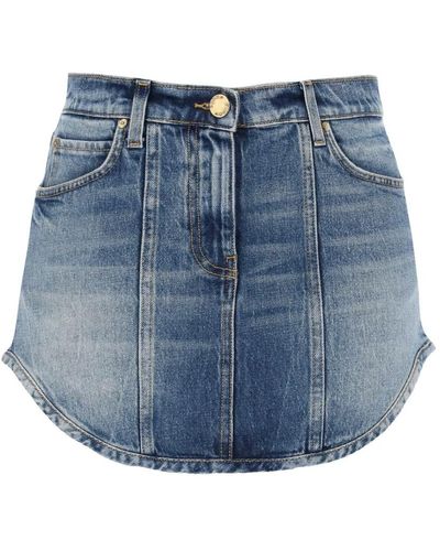 Pinko Minifalda denim elástico - 40 - Azul