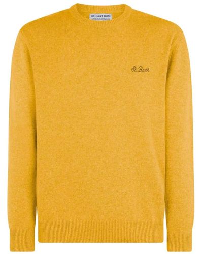 Saint Barth Round-Neck Knitwear - Yellow