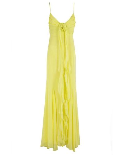 Blumarine Elegantes langes kleid - Gelb