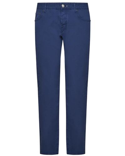 Hand Picked Slim-fit trousers - Blau