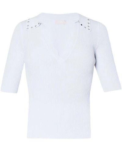 Liu Jo V-Neck Knitwear - White