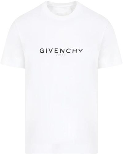 Givenchy Weißes baumwoll-t-shirt mit logo