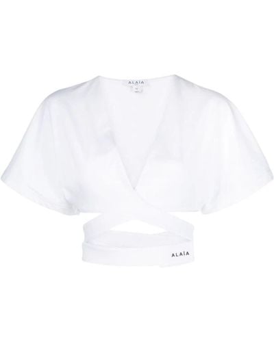 Alaïa T-Shirts - Weiß