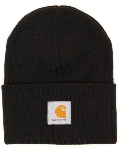 Carhartt Urban logo patch beanie hat,carhartt acryl whatch schwarze kappe