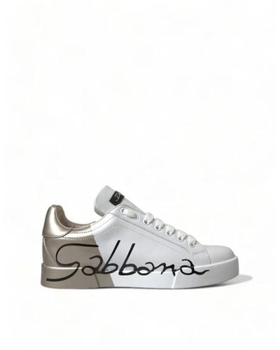 Dolce & Gabbana Sneaker Donna In Saldo - Bianco