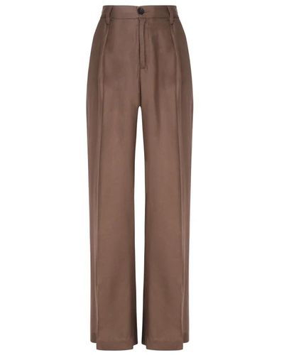Pinko Wide Trousers - Brown