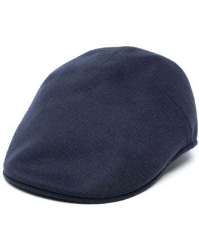 Borsalino Sombreros clásicos con diseño de pico de ganso - Azul