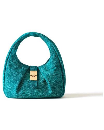 Borbonese Handbags,cortina hobo kleine tasche - Blau