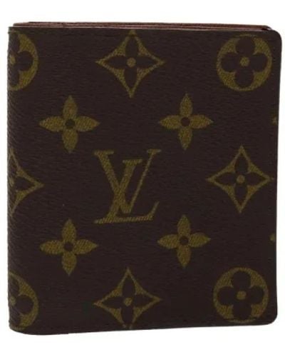 Louis Vuitton Portafoglio louis vuitton in tela marrone usato - Nero