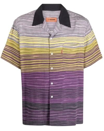 Missoni Short Sleeve Shirts - Purple