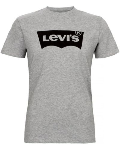 Levi's Grau schwarz t-shirt 100% baumwolle levi's