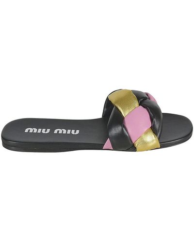 Miu Miu Czarny sandalen - stilvoll und trendy - Braun