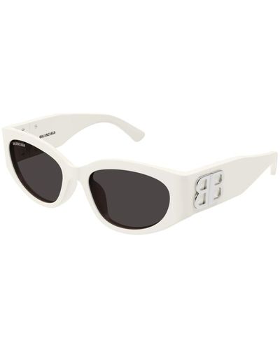 Balenciaga Weiße sonnenbrille mit zubehör