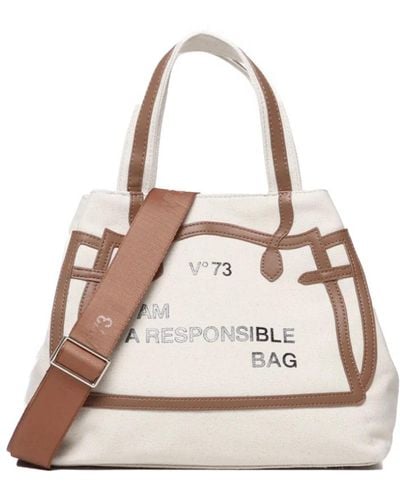 V73 Tote Bags - Natural