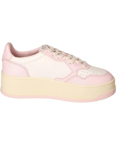 Autry Plateau-sneaker mit perforierter spitze - Pink