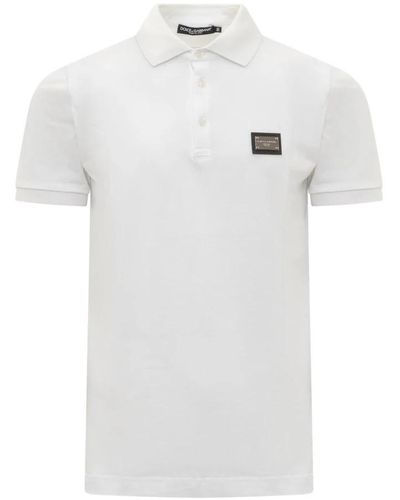 Dolce & Gabbana Polo Shirts - White