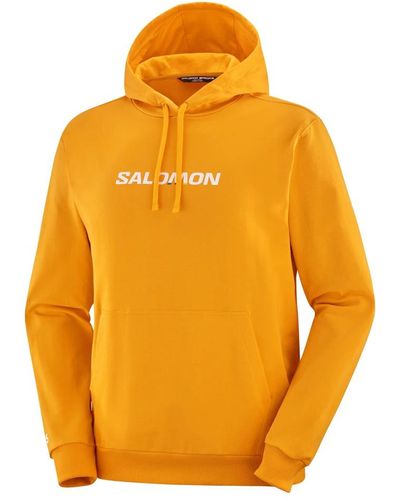 Salomon Logo perf hoodie in zinnia - Orange