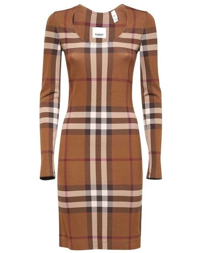 Burberry Short Dresses - Brown